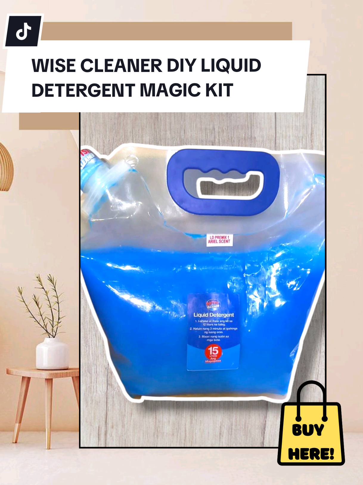 Wise Cleaner DIY Liquid Detergent Magic Kit #diyliquiddetergent #liquiddetergent #wisecleaner #tipidhacks #tipidtips 