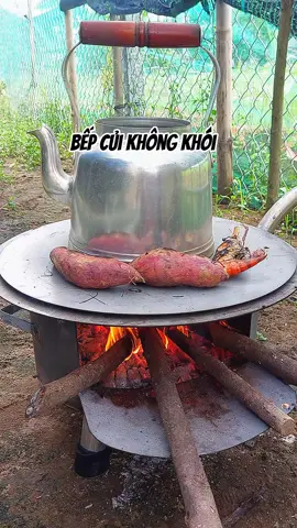 Bếp Củi Không Khói có tấm thép lót chống đen nồi  #bepcuikhongkhoi #bepcuithongminh 