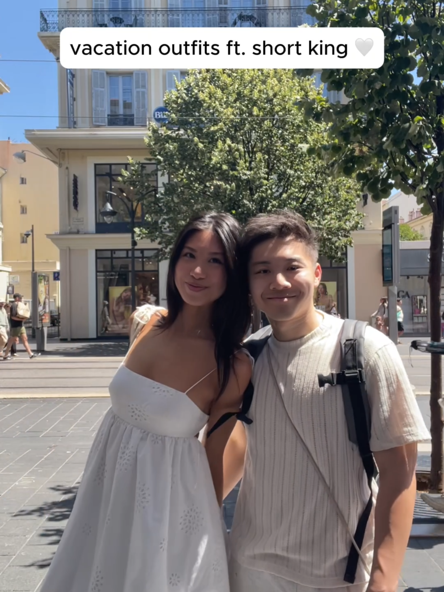 Airport sweats, sunny strolls, coastal dates… vacation outfits ft. my short king 🤍✈️🌊 #VacationOOTD #CoupleOOTD #CoupleGoals #boyfriend