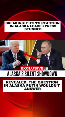 Breaking: Putin Faces Tough Question on Alaska Stage #UKNews #BreakingUpdateUK #AlaskaMeeting #GlobalUpdate #UKPoliticsNews          