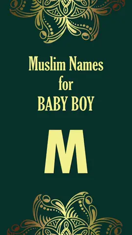 Muslim Names for Baby Boy starts with M #muslimnames #name #muslim #islam #islamic_video 