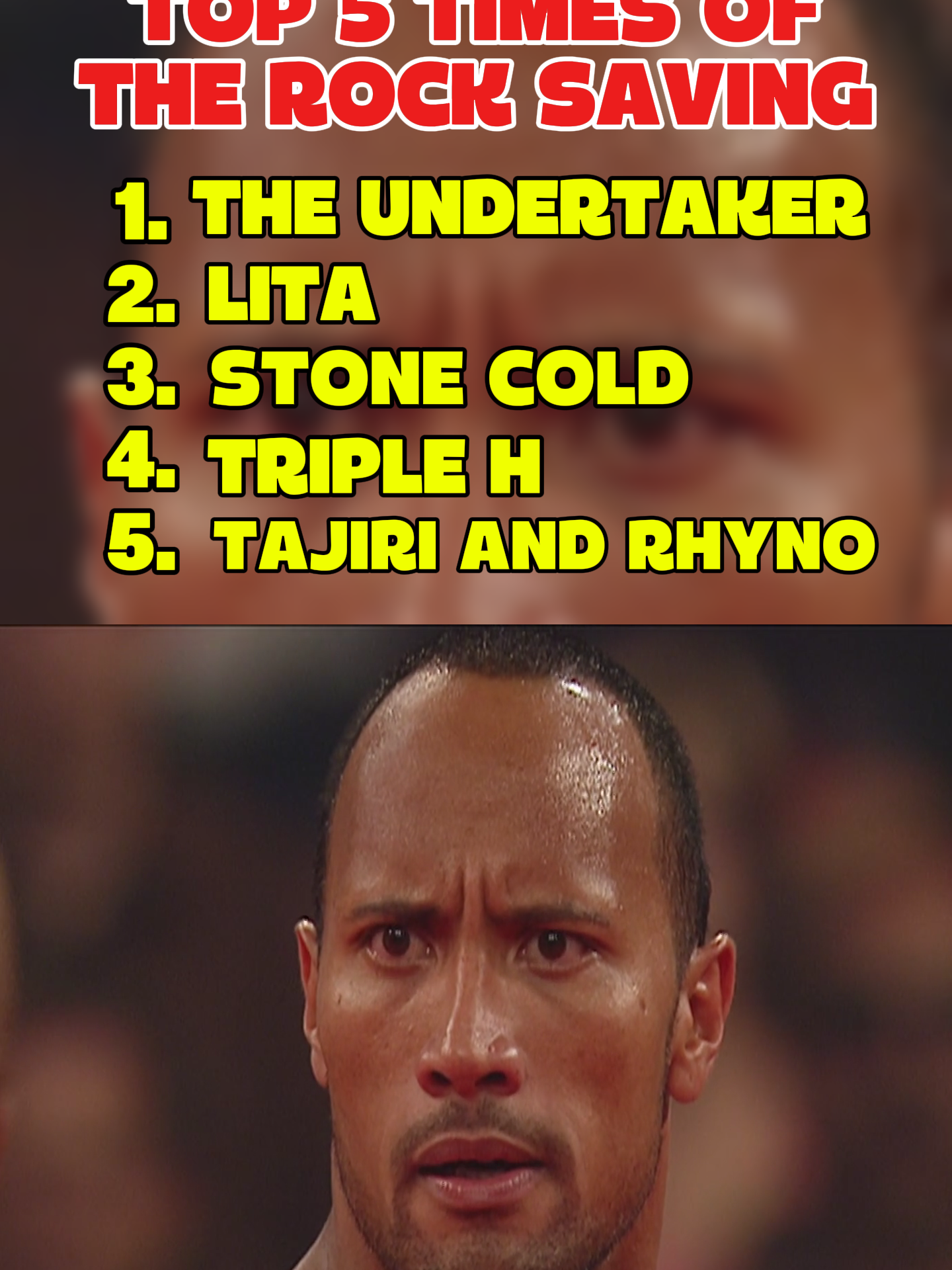 Top 5 Times of The Rock Saving #WWE #wweraw #wwefan #wwetiktok #wwesmackdown #wwefans #wwechallenge #fyp #fypシ #foryoupage #brocklesnar #randyorton #codyrhodes #romanreigns #johncena #WrestleMania #sethrollins #wweuniverse #cmpunk #therock