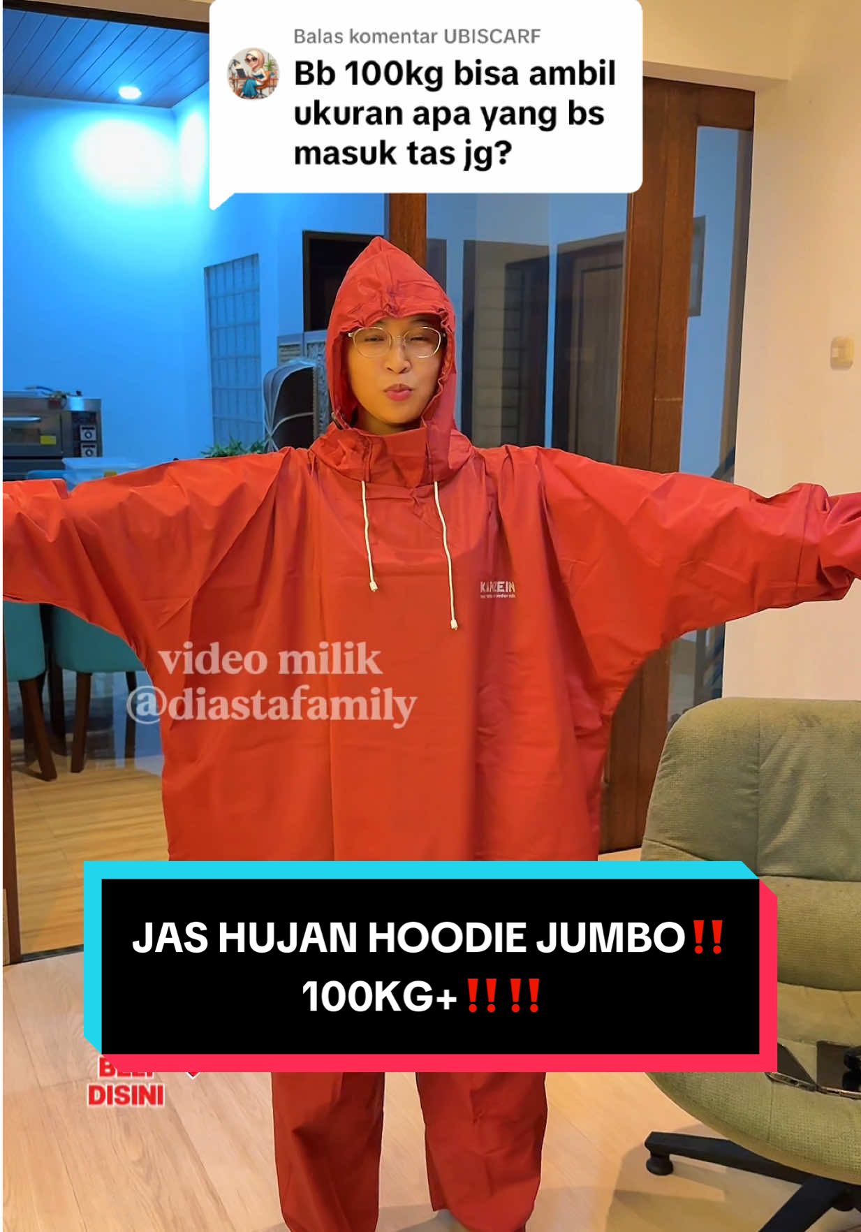 Membalas @UBISCARF jas hujan hoodie jumbo bahan tebal #jashujan #jashujanmurah #jashujanjumbo #jashujanhoodie #modalkontendoang  