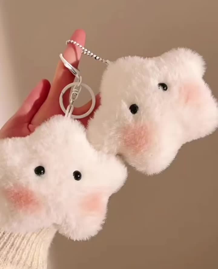 พวงกุญแจการ์ตูนน่ารักรูปเมฆดาว ตุ๊กตาแขวนกระเป๋า สไตล์น่ารักหวานสาว แฟชั่นใส่ได้ทุกโอกาส 