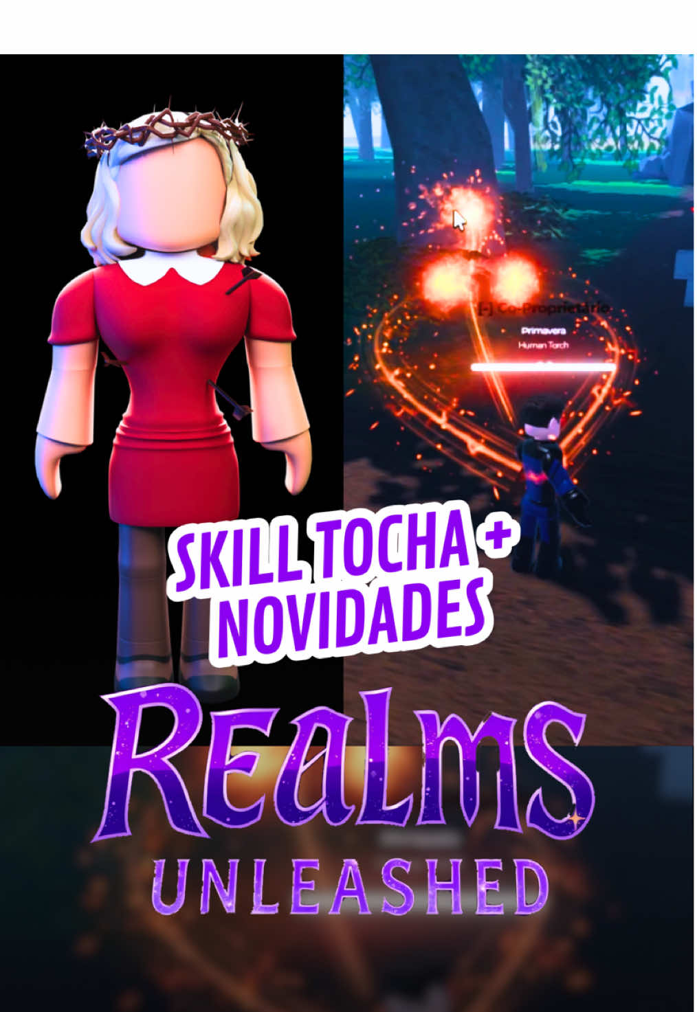 ✨ Novidades quentíssimas em Realms Unleashed, filhos! 🔥 Temos a chegada da Sabrina Spellman com skin inédita, revamp nos morphs da Zatanna e da Wanda Era de Ultron, além de skill do Tocha Humana que vocês pediram MUITO 💥🔥 E pra fechar, uma skin da Mulher Invisível versão Violet dos Incríveis! 👀💜 Quero saber de vocês: qual dessas novidades deixou vocês mais ansiosos? Corre pros comentários e me conta tudinho! 🫶 @Jen  #jaystreamer #lgbt #roblox #robloxbrasil #realmsunleashed                  