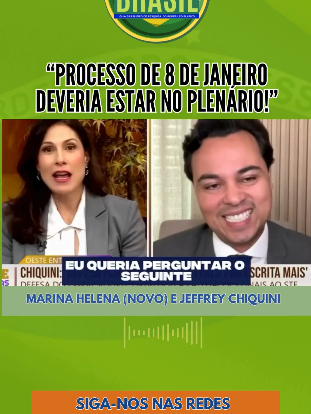 ​ ⁨@marinahelenabr (NOVO) e @jeffrey.chiquini “PROCESSO DE 8 DE JANEIRO DEVERIA ESTAR NO PLENÁRIO!” #parlamentarbr #parlamentar #politica