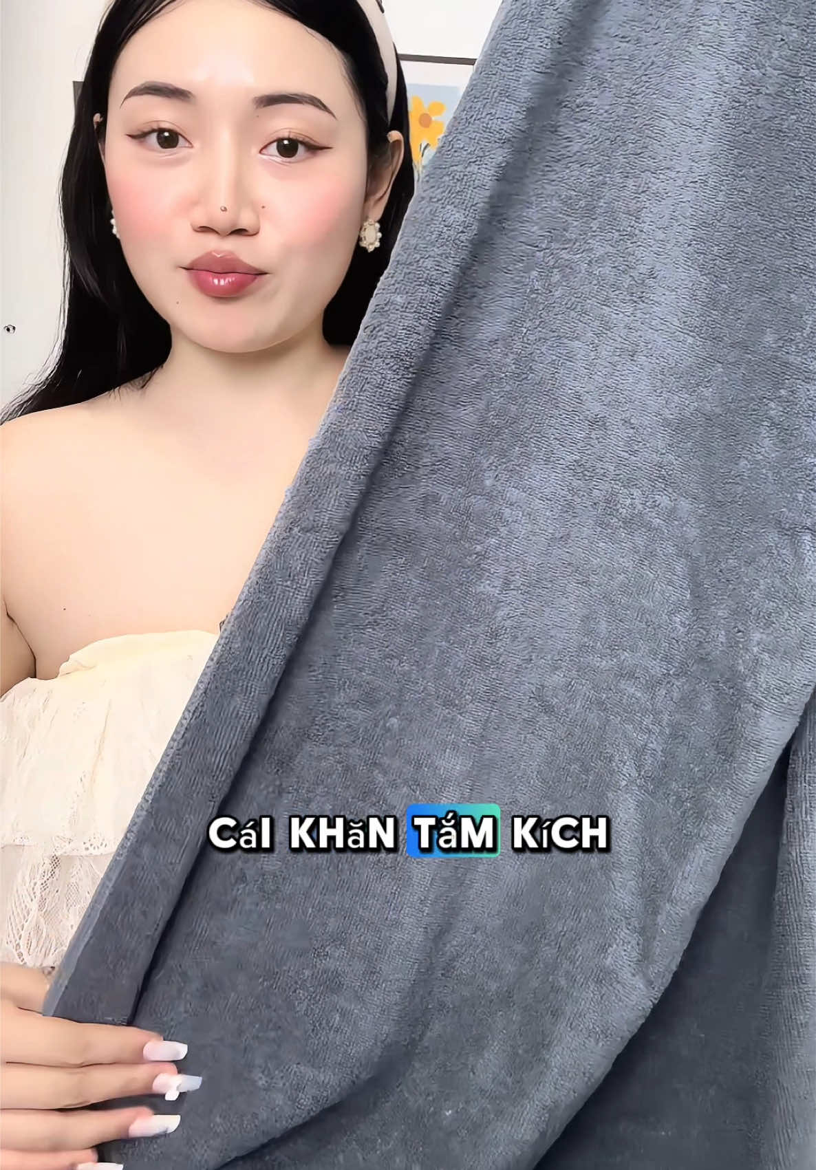 Khăn tắm cotton cao cấp bản to deal hời. Chất lượng tốt thấm hút và khô nhanh khi phơi #hoangmymy #khantam #khantamcotton #khantamcaocap #dogiadung 