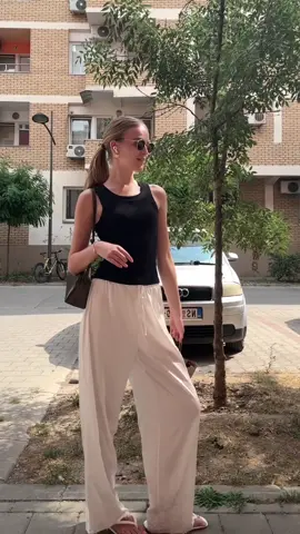 silk pants are my best summer piece!! #summeroutfit #balkansummer #europeansummer #styleinspo #style #silkpants #serbia #fashiontiktok #fashioninspo 
