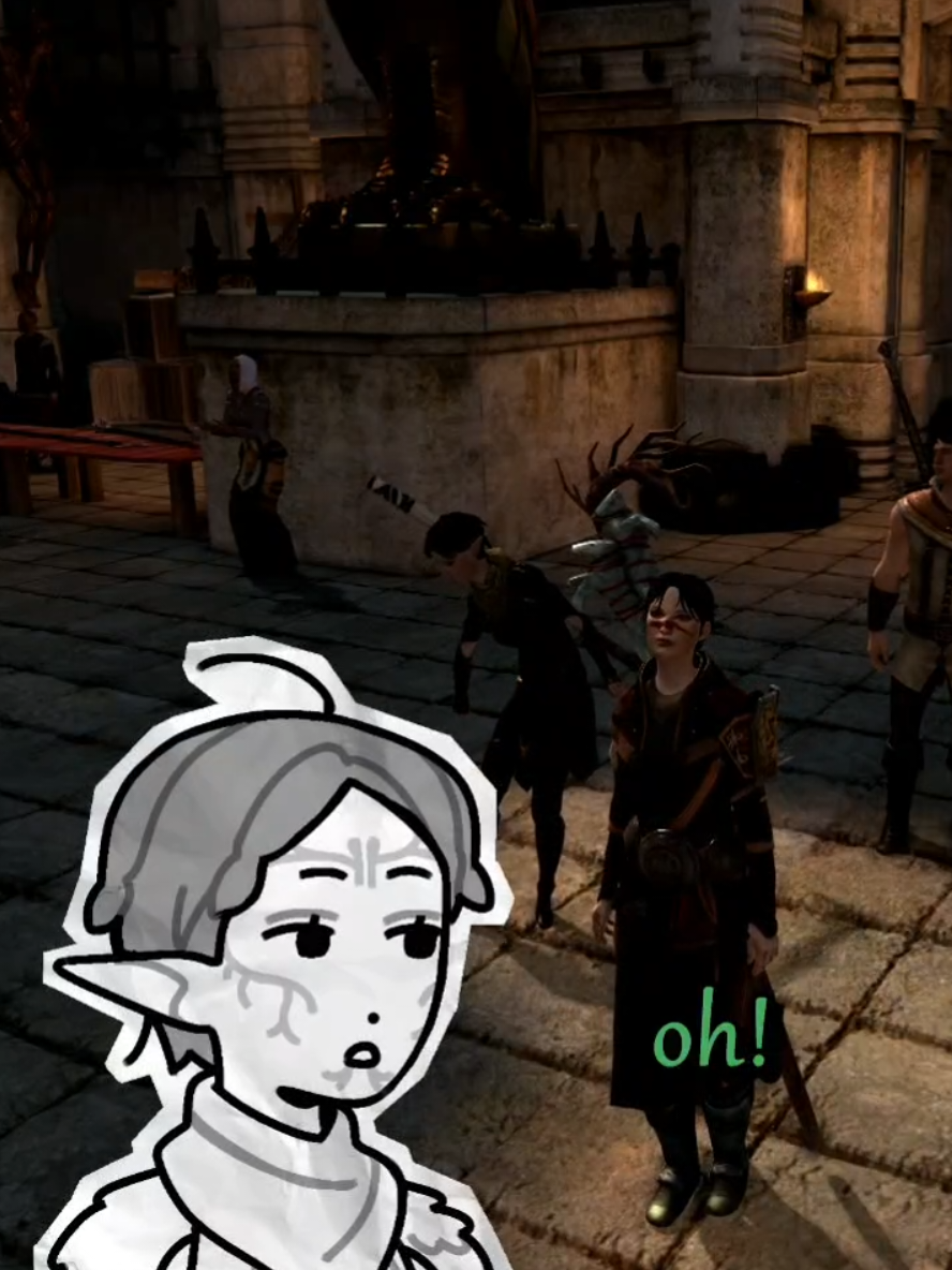 Hawke and Isabela listening to this like 👀 👀 #dragonage #dragonage2 #merrill #merrilldragonage #carverhawke 