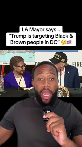 LA Mayor says… “Trump is targeting Black & Brown people in DC” 🤔🇺🇸 #america #maga #trump 