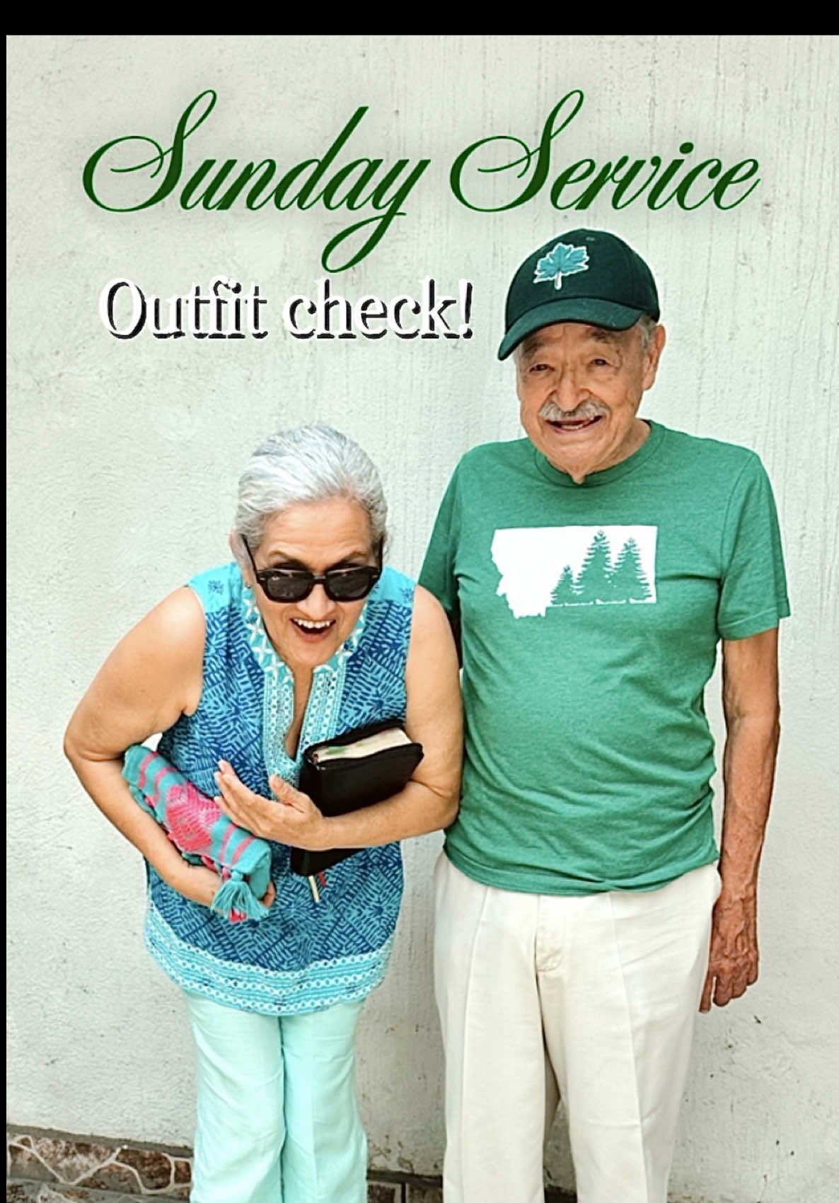 Rate our outfits!😍 I loved those colors on my Mamá🦋 AND my dad’s look is a full family collab lol😂 the T-shirt from my husband and hat from Charles (my Canadian brother-in-law) . Have a great week my dear amigas!🎀