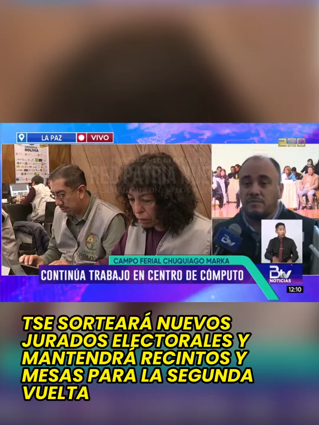 El vocal Gustavo Ávila informó que para la segunda vuelta electoral se utilizará el mismo padrón, pero se sortearán nuevos jurados electorales. Los recintos y la cantidad de mesas de votación se mantendrán igual. Además, indicó que el diseño de papeletas y actas será reducido. ✅ #Elecciones2025 #TSE #JuradosElectorales #Bolivia #Noticias #RedPatriaNueva