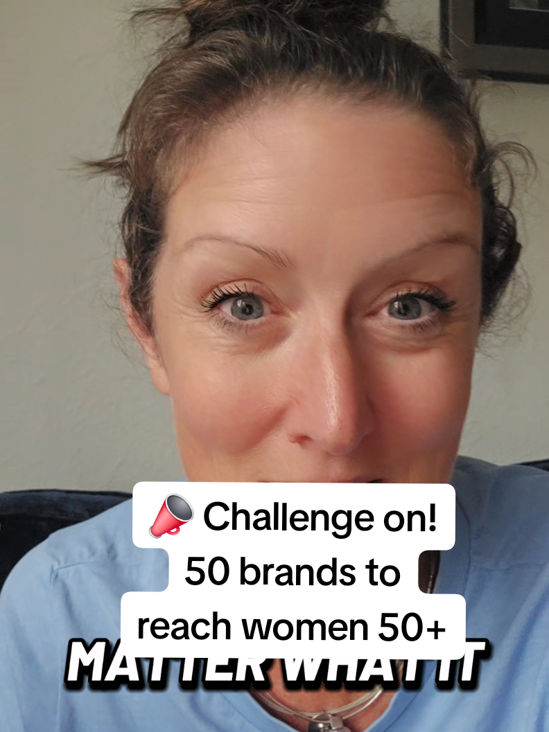 I'm expecting silence but I'll keep going until I get this challenge done. Brands, we're the most powerful consumer on the planet - we're hot property! Who will be the first to get this moving?? #club50 #genxtiktokers #womenover50 #brand50challenge 