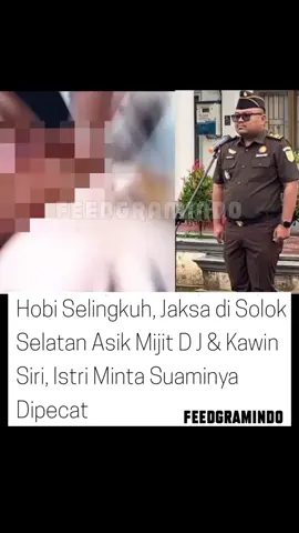 Ivan jaksa @kejari.solokselatan ini juga pernah terlibat n4brak anak yatim sampai cacat, 4 tahun baru tanggung jawab (SETELAH VIRAL) bukannya tobat malah semakin bej4t, jaksa yg lain sibuk berantas korupsi, dia malah sibuk selingkuh dan mijitin DJ Anehnya kejari solok selatan seakan melindungi dirinya ISTRI JAKSA MINTA KEADLIAN; 