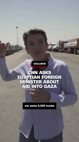 In an exclusive interview, CNN's Becky Anderson speaks to Egyptian Foreign Minister, Badr Abdelatty, about the difficulties of getting aid across into Gaza from Egypt. This comes as Israeli Prime Minister Benjamin Netanyahu said last week that discussions are underway with several countries about taking in displaced Palestinians. #CNN #news