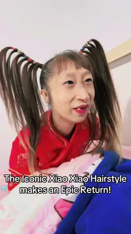 That classic hairdo is back! Also I think Xiao Qiang is trying to get het say “beautiful”. 🥹  #xiaoxiao #hairtok #iconichair #wildhair #beautifulhair 
