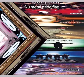 My pride flag #numetal #fyp #foryoupage #metal #real 