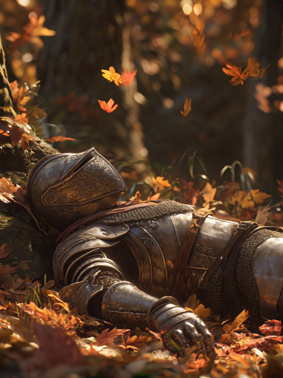 Knight resting  🍂  #medieval #medievalfantasy #darkfantasyart #knight #midjourney 