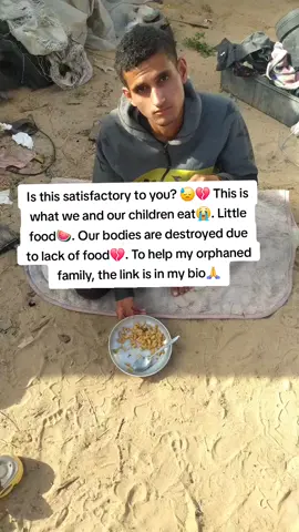 Is this satisfactory to you? 😓💔 This is what we and our children eat. Little food. Our bodies are destroyed due to lack of food. To help my orphaned family, the link is in my bio  