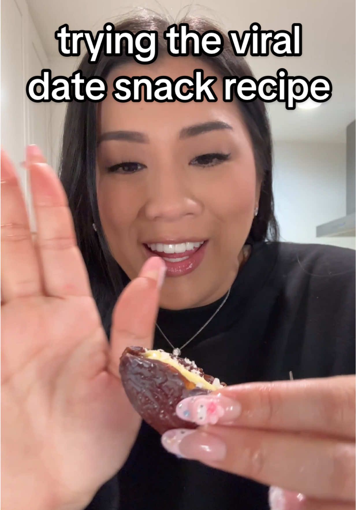 trying the viral date cookie dough hack 💕 would you try this?! — #Recipe #foodhacks #recipes #dates #tastetest 