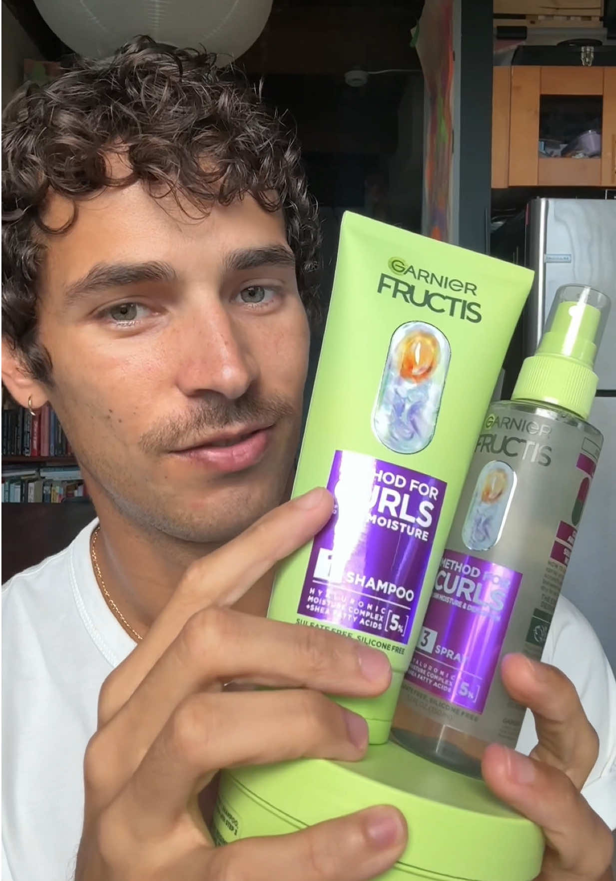 my easy curly hair routine using the 3-step @GarnierUSA method for curls exclusive on @Amazon #garnierpartner #garnierhaircare 