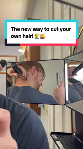Replying to @CornbreadME You gotta cut your own hair without looking like you cut your own hair!  #haircut #haircutting #selfhaircut #haircuts #3waymirror 