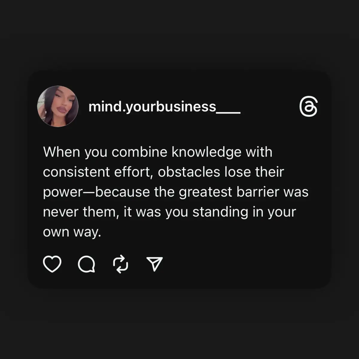 💡 The only thing holding you back is YOU. Once you stop blocking your own path and start applying knowledge with action, every obstacle becomes a stepping stone. 🚀 It’s time to stop making excuses and start making progress. ✨ #MindsetShift #levelup #SuccessMindset #DisciplineEqualsFreedom #SelfGrowth  
