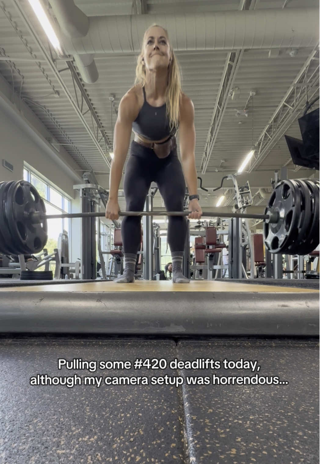 Here’s to hitting new PR next cycle 😬 #deadlift #420 #silverstein #GymTok #liftheavy #girlswholift 