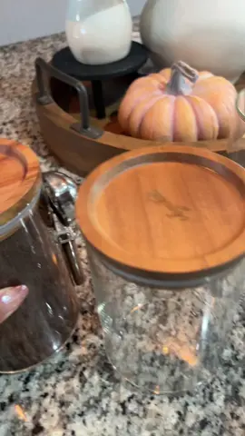 No more plastic  #glassstoragecontainers #glassjars #glasscanisters #coffeebar 