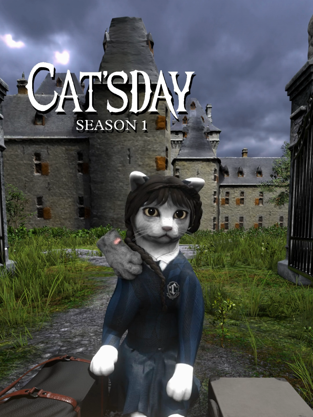 The reason Wednesday transferred high schools #cats #catmemes #wednesday #wednesdaydance #3danimation