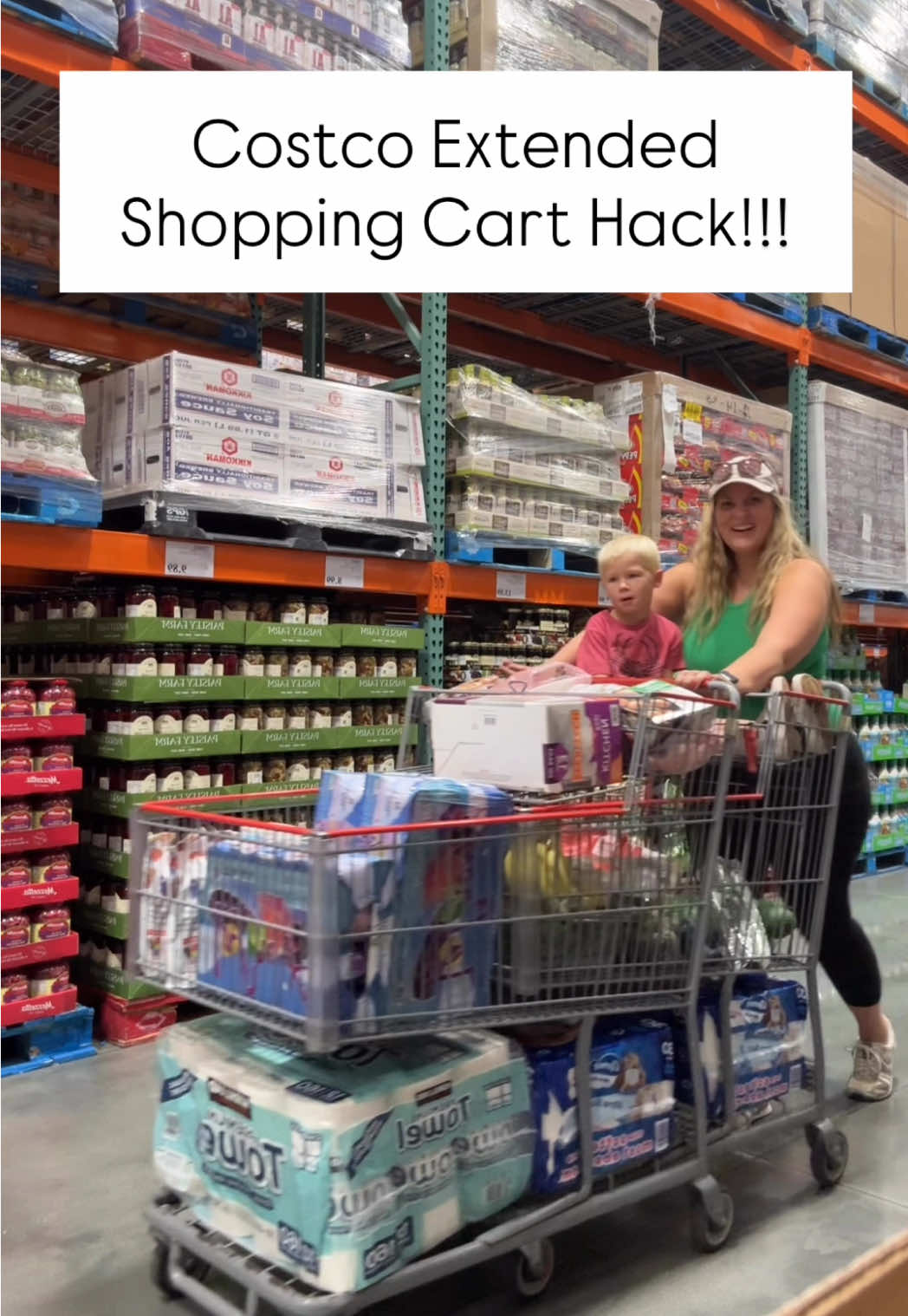 AM I A GENIUS?!? 🤯🛒🛒 I can’t remember the last time I was this excited about a discovery!!! Everyone needs to know about this! #costco #hack #shoppingcart #costcohaul #largefamily  