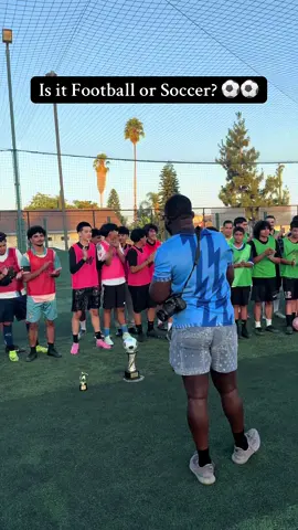 LA said it’s Football! What do you call it, football or soccer?⚽️⚽️ #soccertiktok #fypシ #fifa 