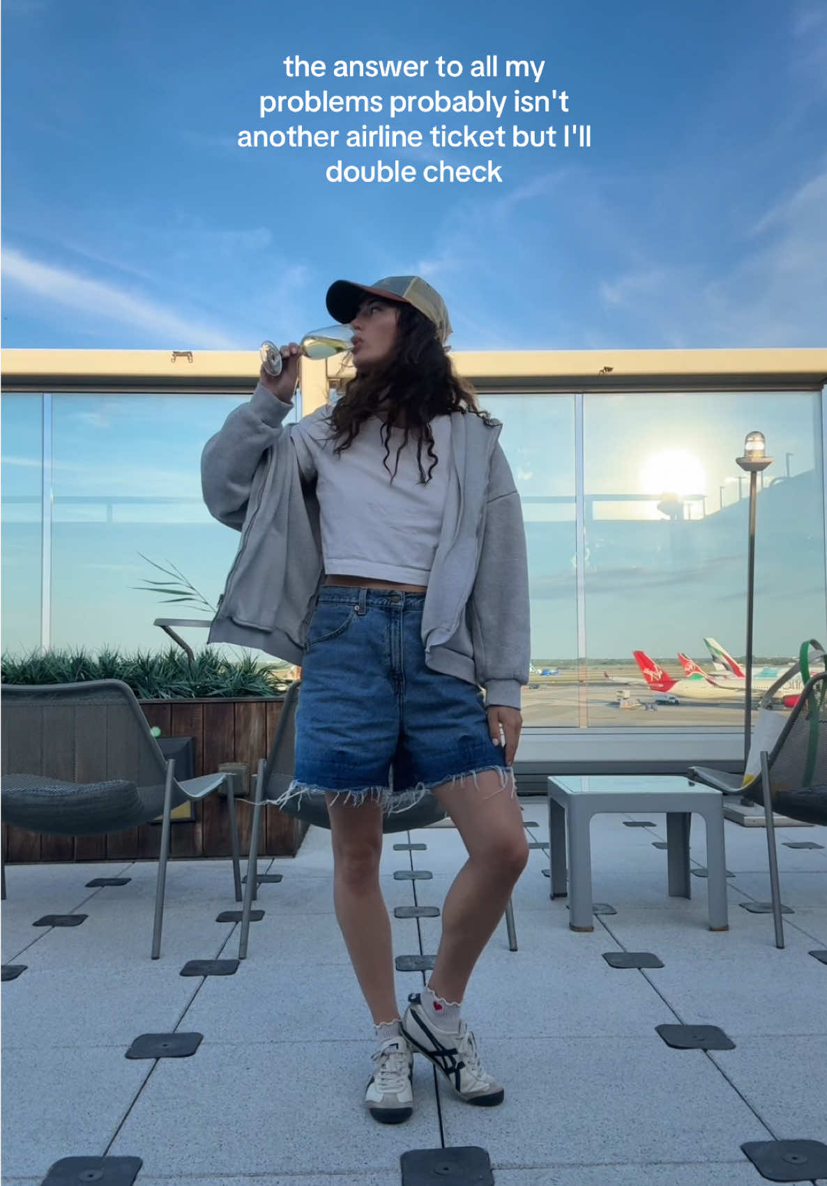 peace love jfk delta sky deck #travel #jfkairport #deltaskyclub #deltaskydeck 