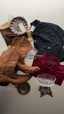 a recent thrift haul vs how I styled it all #thrifthaul #thriftedvstyled #homedecor #vintagestyle #vintagehome 