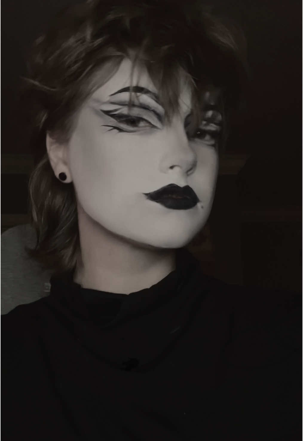 thinking I might start going out in this makeup once I perfect it #goth #tradgoth #makeup #gothaesthetic #tradgothmakeup #alt #alternative 