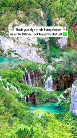 Wandering through turquoise lakes, wooden trails, and waterfalls that look straight out of a dream 🌊🌿 Plitvice Lakes is the definition of a bucket list adventure. Would you add this to yours? ✨ #TravelGoals #Plitvice