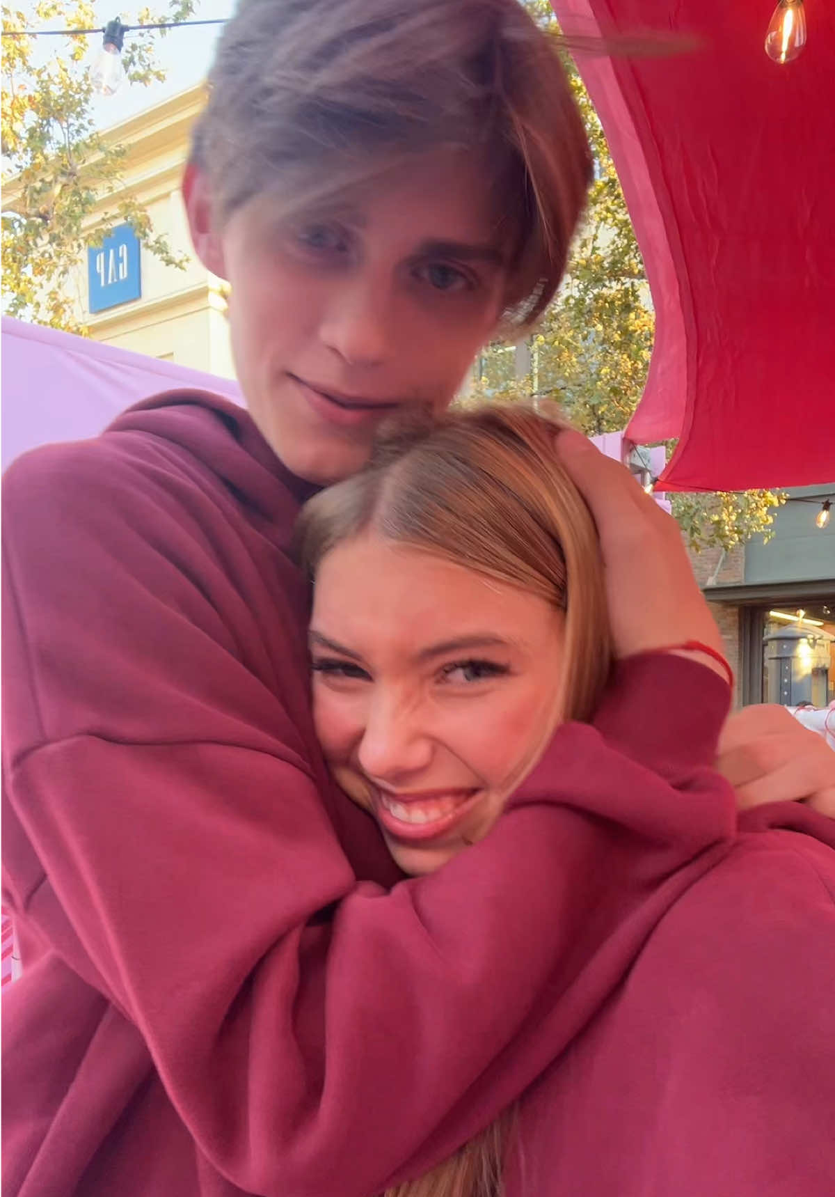 Matchingggg ❤️ @GINO  Seriously the cutest hoodies @PINK PALM PUFF @therealempisle  #fypシ #trending #embreighxpinkpalmpuff #pinkpalmpuff #crush 