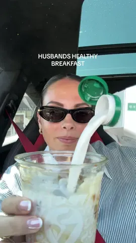 now for the crazy part 😅😂❤️ #breakfast #healthy #car #barista #husband 