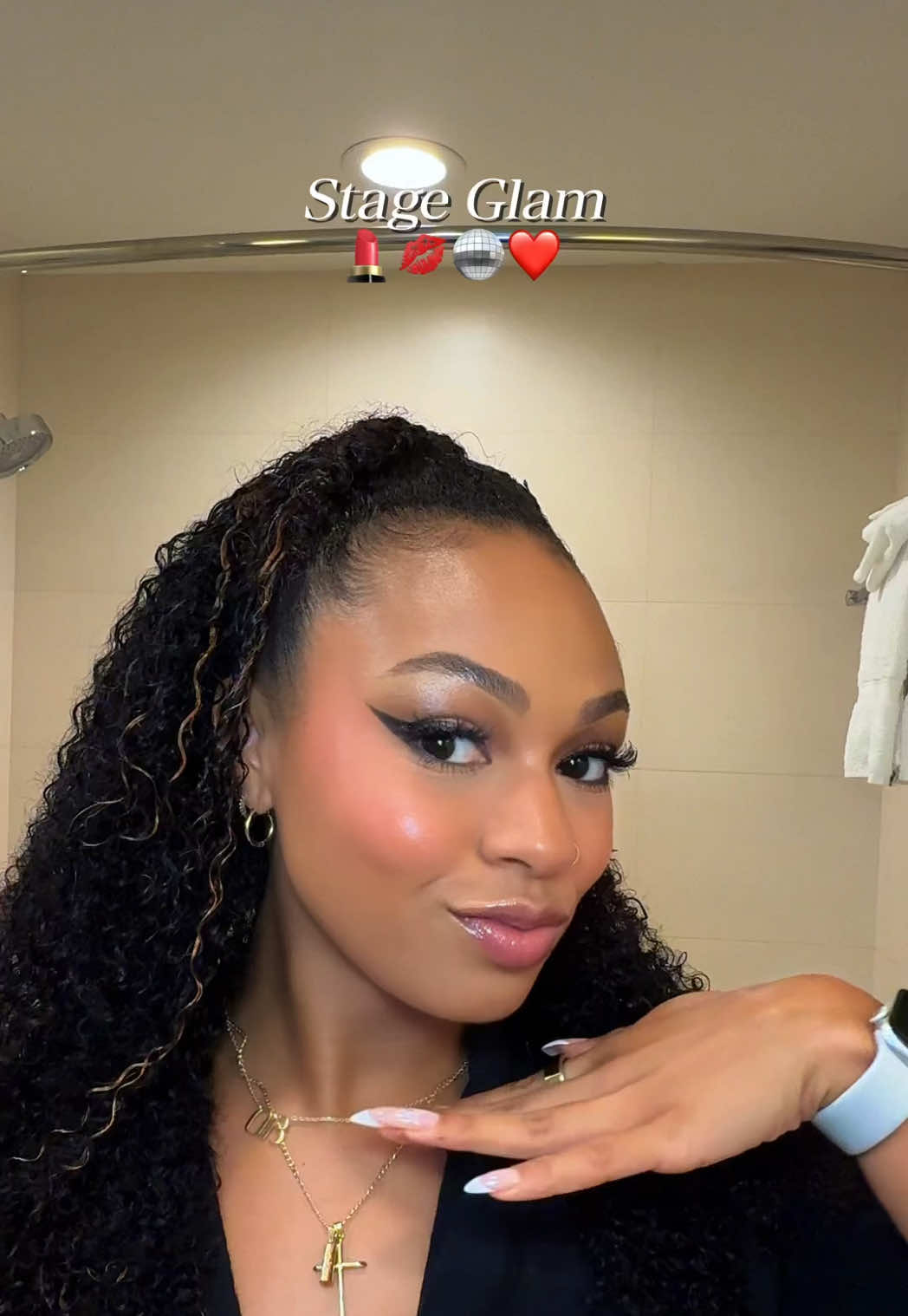 Let's do our makeup to perform in Guyana 🇬🇾 🥳  #grwm #stagemakeup #glam #girltherapy 