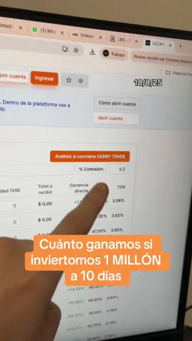 Replying to @Juan Ca. Cuánto ganamos si inviertomos 1 MILLÓN a 10 días #lecaps #letras #ganancia #inversiones 