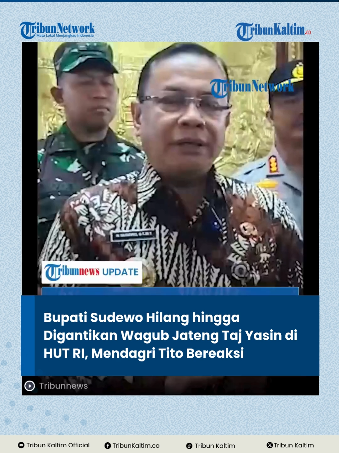 Puluhan ribu warga Pati turun ke jalan menolak kenaikan PBB hingga 250 persen. Imbasnya, DPRD resmi menggunakan hak angket untuk memakzulkan Bupati Pati Sudewo. Sudewo sendiri disebut “menghilang” karena absen dalam beberapa agenda penting, termasuk HUT RI ke-80. Mendagri Tito Karnavian menegaskan, meski ada proses politik, pemerintahan daerah tetap harus berjalan sesuai aturan. #BupatiPati #Pati #Sudewo #Pemakzulan #DPRD #Mendagri #TribunKaltim
