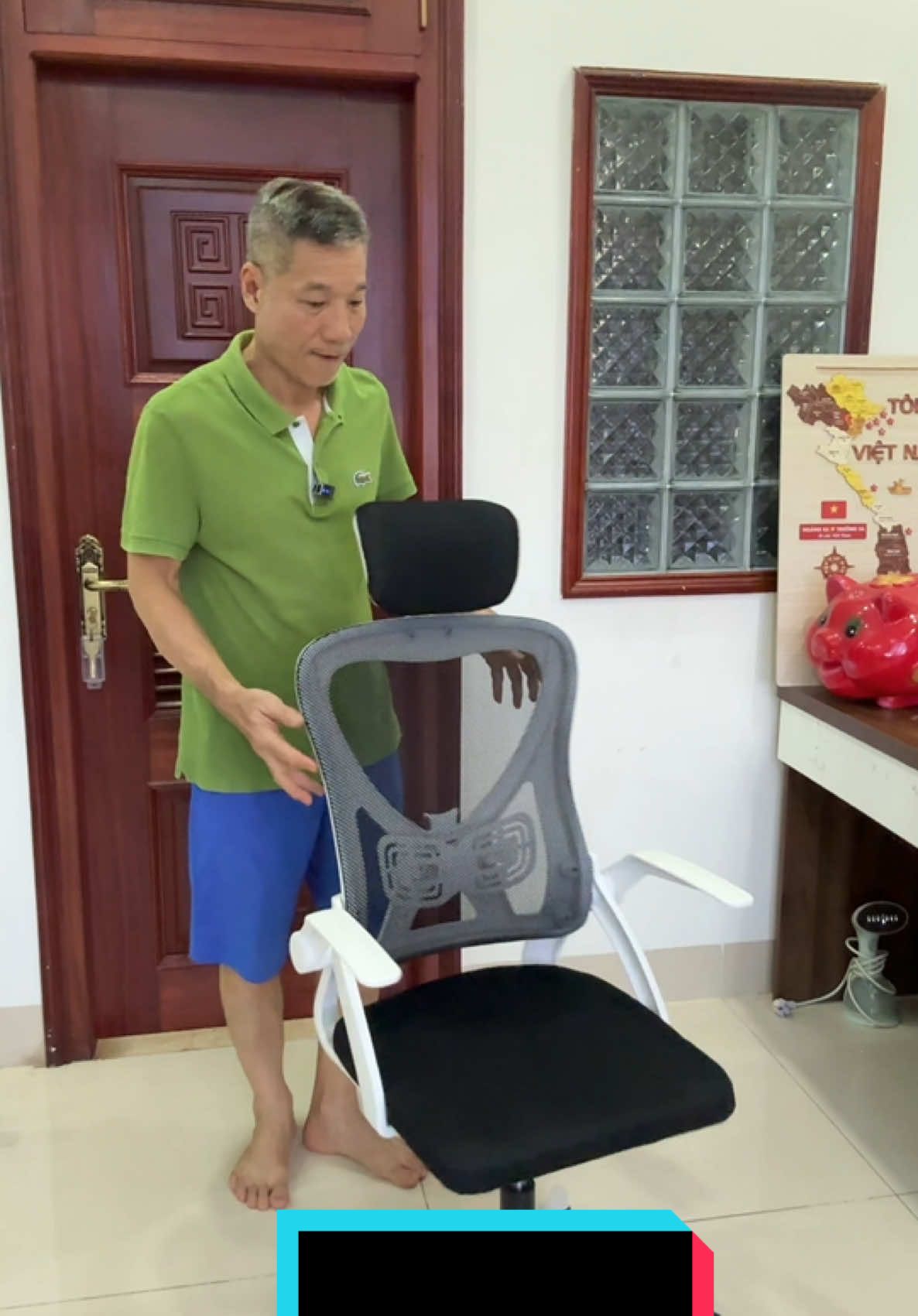 Ghế xoay văn phòng HTD V1, ghế công thái học chỉnh cao thấp đầu có tựa có bánh xe đẩy #ghéoayvanphong #ghecongthaihoc #xuhuong #thinhhanh 