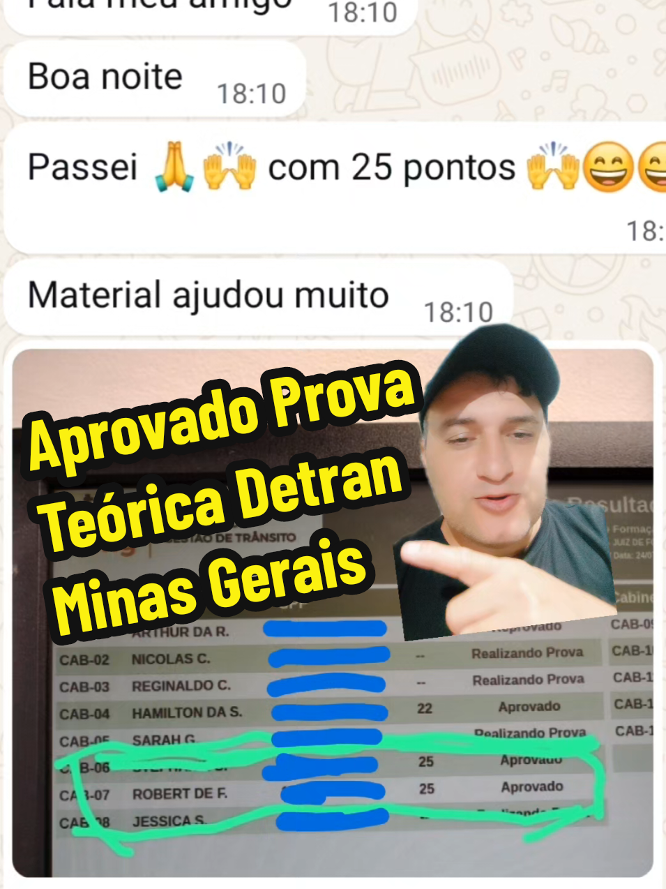Aprovado Prova Teórica Detran Minas Gerais #autoescola #simuladodetran2025 #provateoricadetran2025 