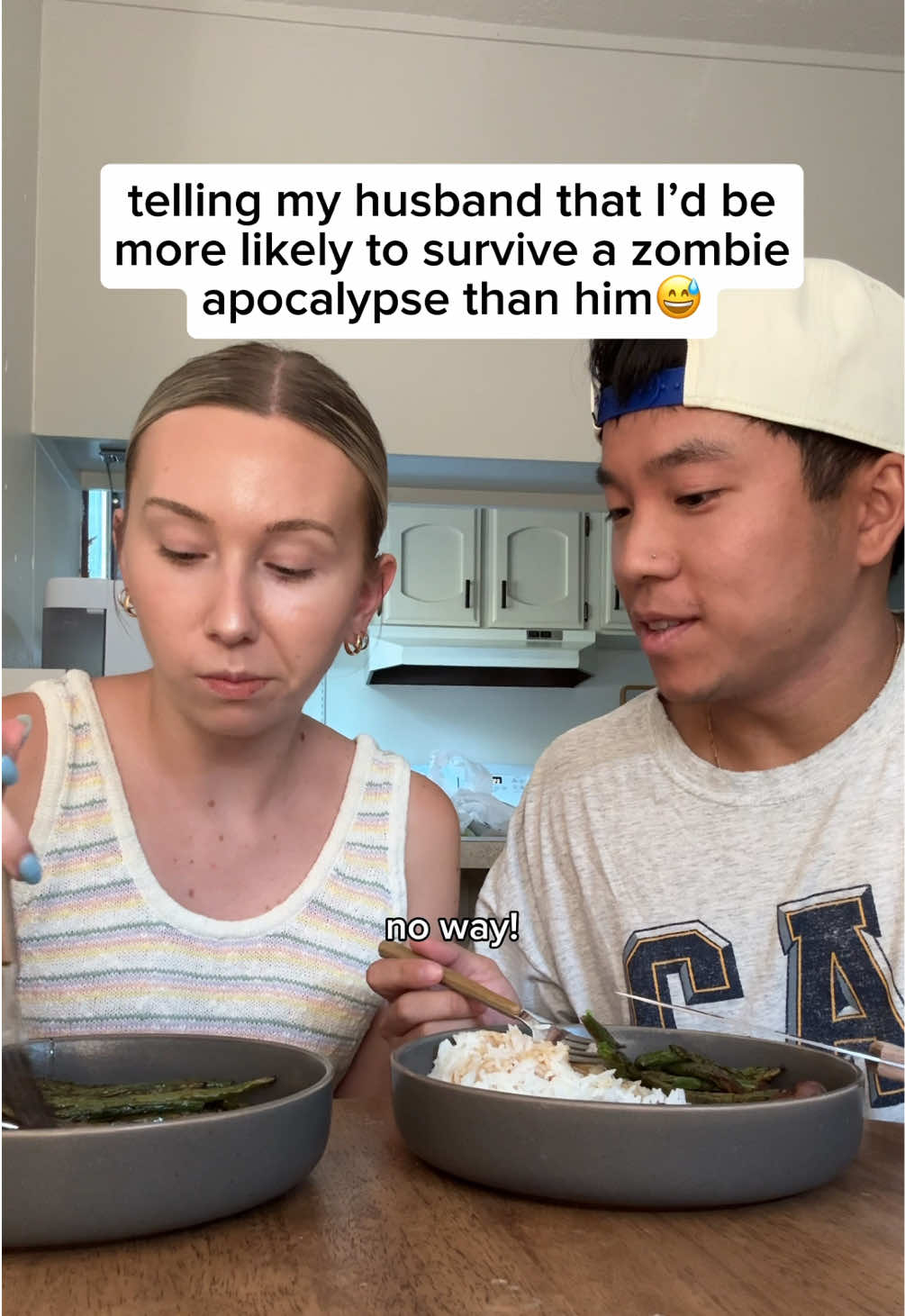 who would be more likely to survive a zombie apocalypse?👀 #couple #couplecomedy #humor #funny #relationships 