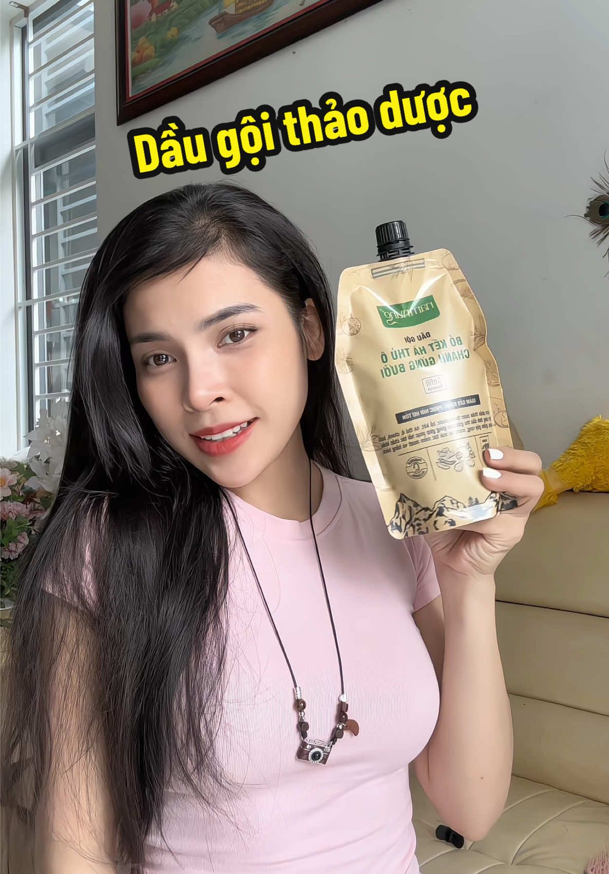 Dầu gội thảo dược namnung dạng túi 500ml tăng kèm bình dán tường siêu tiết kiệm luôn 😍😍 #daugoinamnung #namnung #daugoithaoduocnamnung #daugoinamnungchinhhang #kieukieu 