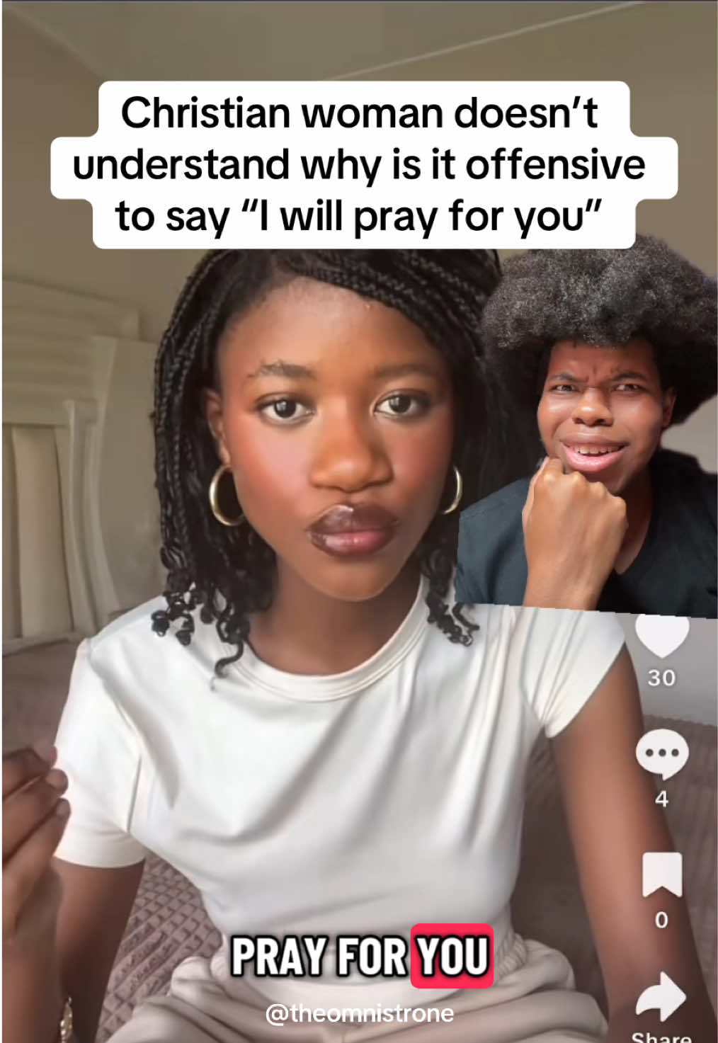 Dear Christians, please stop saying “ I will pray for you “, we do not give you consent #exchristiantiktok #religion #greenscreenvideo 