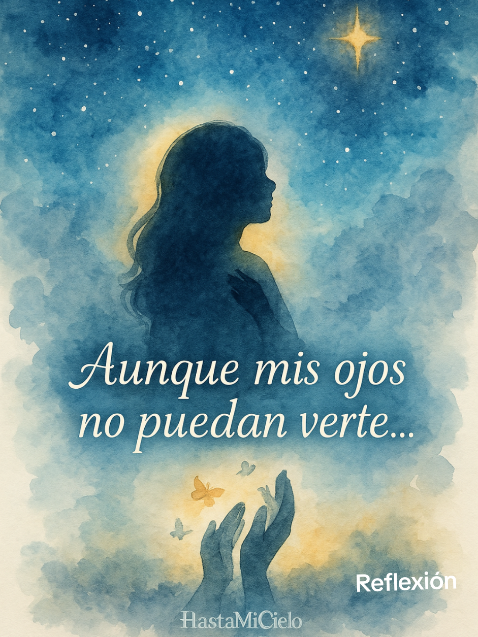 Aunque mis ojos no puedan verte y mis manos no puedan tocarte… sé que Dios te tiene en un lugar hermoso. 🌟 Tu ausencia duele, pero mi fe me sostiene: un día volveremos a encontrarnos. Porque el amor nunca muere… solo cambia de lugar. 💗✨ Déjame un ✨ en los comentarios si tú también tienes un amor en el cielo. --- #HastaMiCielo #AmorEterno #RecuerdosQueViven #FeYEsperanza #MadresQueAman 