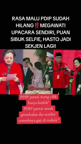 #rasa malu PDIP sudah ilang !! Megawati upacara sendiri 