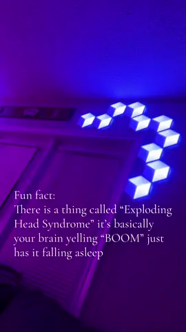 There’s a condition called “Exploding Head Syndrome” where people hear a super loud imagined boom or crash in their head right as they’re falling asleep but there’s nothing actually happening. Basically, your brain likes to throw surprise parties… for no reason. #foryou #funfacts #boom 