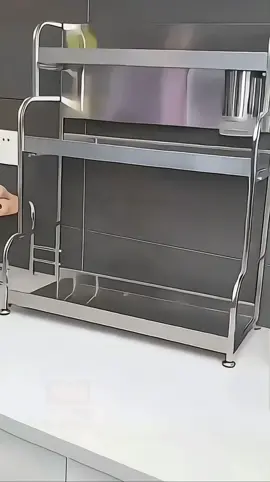 Kệ Gia Vị INOX 304, THÉP K Rỉ Đặt Bàn Cao Cấp Không Han Rỉ,( 2 Tầng & 3 Tầng ) Có Khay Để Thớt, Cắm Dao Tiện Dụng #xuhuong #xuhuongtiktok #xuhuong2025🥰 #xuhuong2025tiktok❤️🌈✔️ 